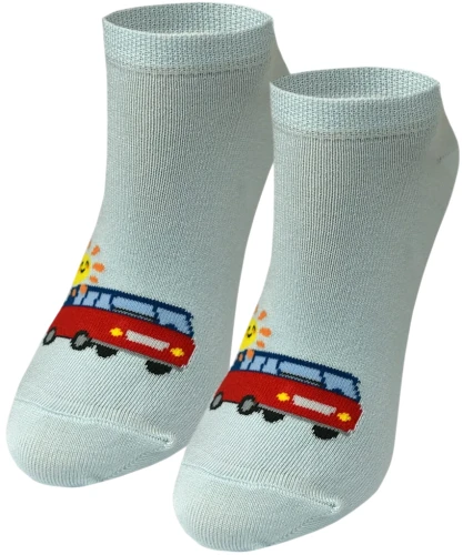 STOPKI DZIECIĘCE Z BAWEŁNY MERCERYZOWANEJ [SAMOCHÓD]