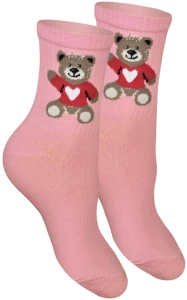 SKARPETY DZIECIĘCE WZORZYSTE [MIŚ W SWETERKI SERCE] 
