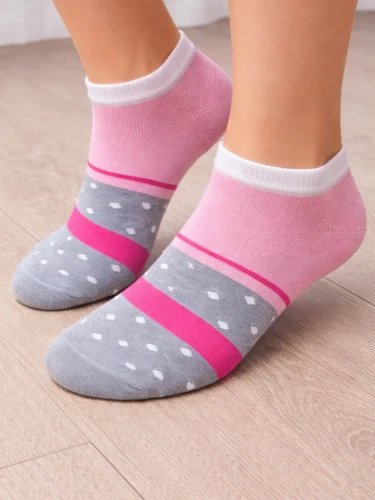 STOPKI DAMSKIE WZORZYSTE 37/41 [KROPKI PASKI]