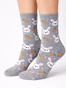 SKARPETY DZIECIĘCE WZORZYSTE [KRÓLICZKI I MARCHEWKI]