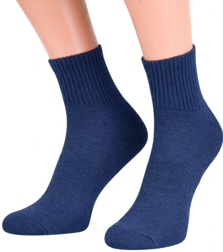 SKARPETY 3/4 PÓŁFROTTE Z JONAMI SREBRA [JEANS]