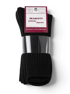 SKARPETY GARNITUROWE JESIENNO-ZIMOWE 5-PAK - CZARNY