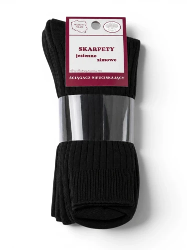 SKARPETY GARNITUROWE JESIENNO-ZIMOWE 5-PAK - CZARNY