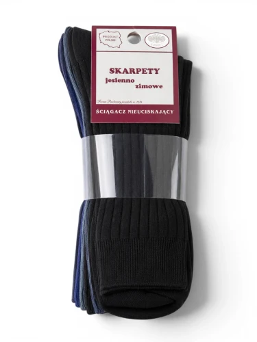 SKARPETY GARNITUROWE JESIENNO-ZIMOWE 5-PAK - MIX CIEMNY