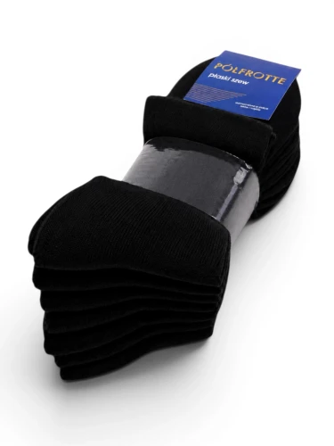 SKARPETY PÓŁFROTTE 5-PAK – CZARNY / GŁADKIE