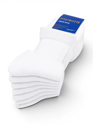 SKARPETY PÓŁFROTTE 5-PAK – BIAŁY / GŁADKIE