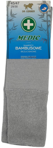 SKARPETY BAMBUSOWE BEZUCISKOWE MEDIC [POPIEL]