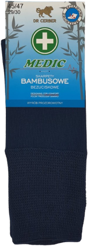 SKARPETY BAMBUSOWE BEZUCISKOWE MEDIC [GRANAT]