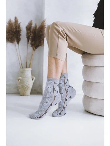 SKARPETY DAMSKIE WZORZYSTE 37/41 [FASHION KRATA]