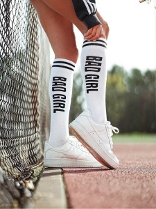 PODKOLANÓWKI DAMSKIE BAD GIRL 37/41 [BIAŁY]