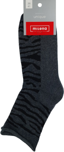 SKARPETY DAMSKIE PÓŁFROTTE BEZUCISKOWE [ZEBRA]