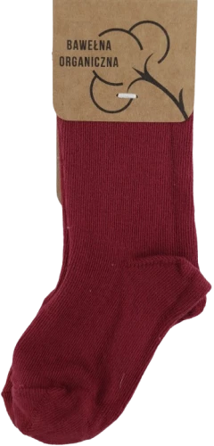 SKARPETY NIEMOWLĘCE ORGANICZNE [BORDO]