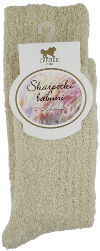 SKARPETY BABUNI Z BOUCLE [BEŻ]
