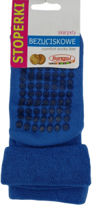 SKARPETY DZIECIĘCE FROTTE BEZUCISKOWE STOPERKI [JASNY JEANS]