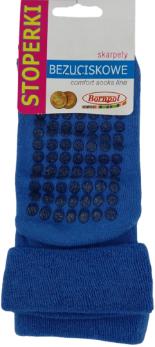 SKARPETY DZIECIĘCE FROTTE BEZUCISKOWE STOPERKI [JASNY JEANS]