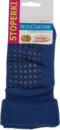 SKARPETY DZIECIĘCE FROTTE BEZUCISKOWE STOPERKI [JEANS]