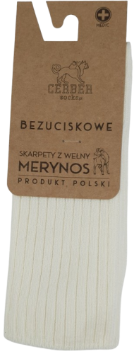 SKARPETY Z WEŁNY MERYNOS [ECRU]