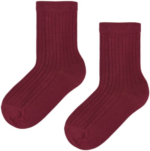 SKARPETY DZIECIĘCE ORGANICZNE [BORDO]