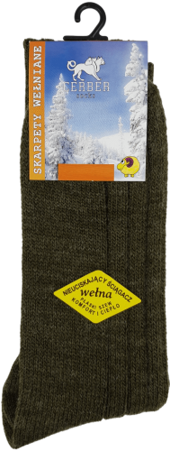 SKARPETY WEŁNIANE MĘSKIE [KHAKI]