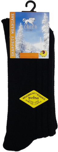 SKARPETY WEŁNIANE MĘSKIE [CZARNY]