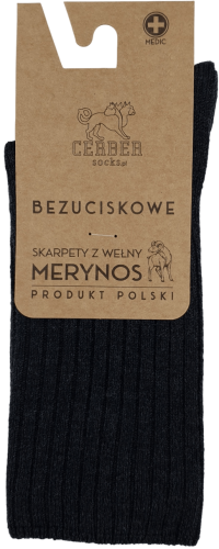 SKARPETY Z WEŁNY MERYNOS [GRAFIT]