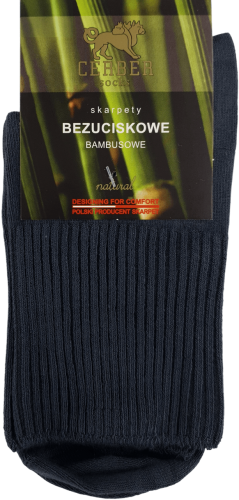 SKARPETY DAMSKIE BEZUCISKOWE BAMBUSOWE [GRAFIT]