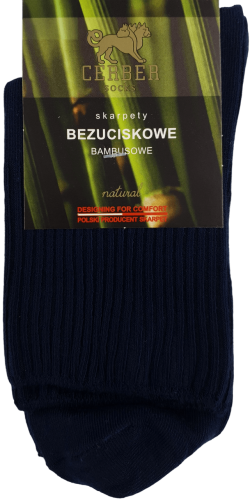 SKARPETY DAMSKIE BEZUCISKOWE BAMBUSOWE [GRANAT]
