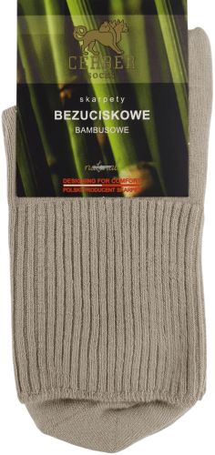 SKARPETY DAMSKIE BEZUCISKOWE BAMBUSOWE [BEŻ]