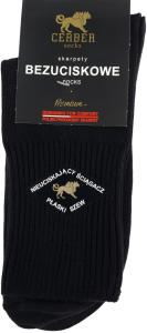 SKARPETY BEZUCISKOWE MĘSKIE [CZARNY]