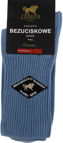SKARPETY BEZUCISKOWE MĘSKIE [JEANS]