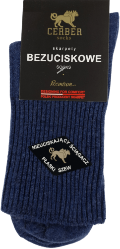 SKARPETY BEZUCISKOWE MĘSKIE [JEANS MELANŻ]