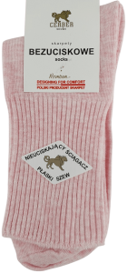 SKARPETY BEZUCISKOWE DAMSKIE [RÓŻ MELANŻ]