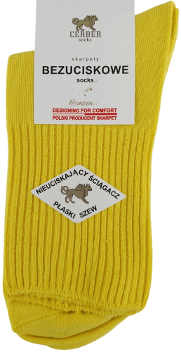 SKARPETY BEZUCISKOWE DAMSKIE [ŻÓŁTY]