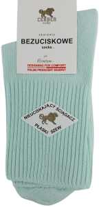 SKARPETY BEZUCISKOWE DAMSKIE [MIĘTA]