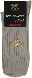 SKARPETY BEZUCISKOWE COMFORTLINE [CIEMNY BEŻ]