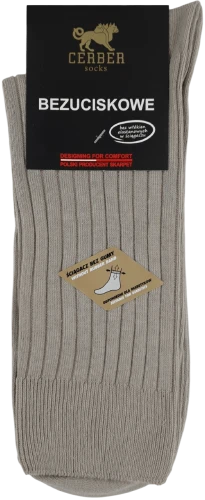 SKARPETY BEZUCISKOWE COMFORTLINE [CIEMNY BEŻ]