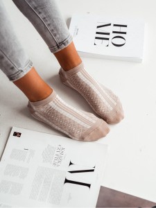 STOPKI DAMSKIE WZORZYSTE 37/41 [AŻUROWY WZÓR]