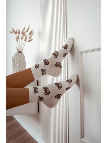 SKARPETY DAMSKIE WZORZYSTE 37/41 [MISIE]